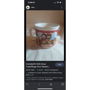 CAMBELLS SOUP MUGS CUP FOUR SEASON SET OF 2